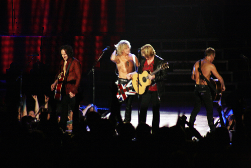 Def Leppard front and center...and shirtless.
